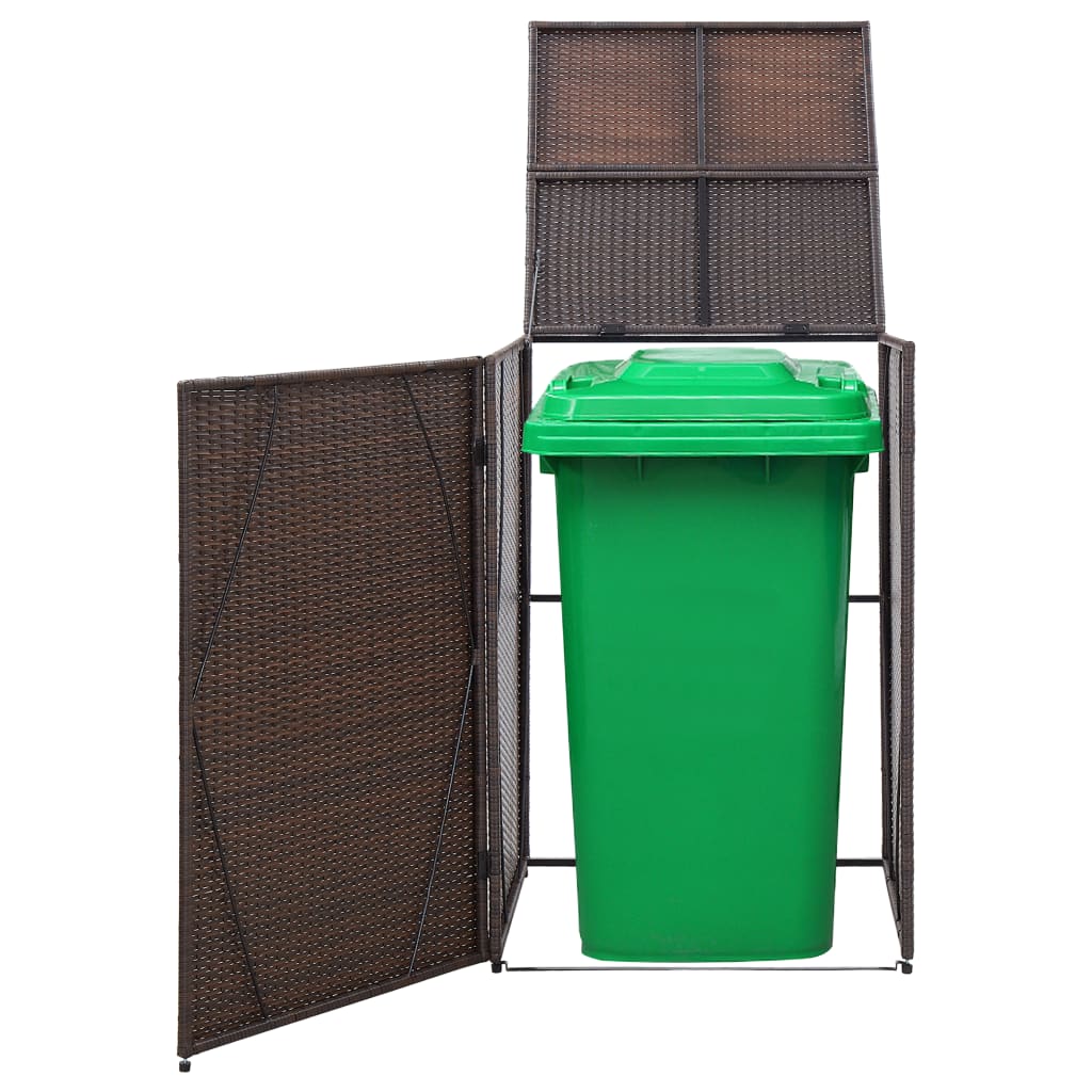 Containerberging Enkel 76X78X120 Cm Poly Rattan Bruin