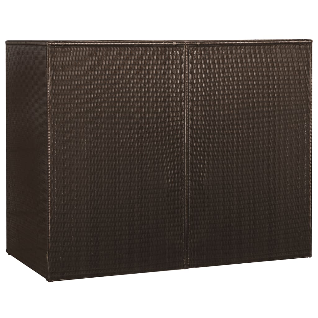 Containerberging Dubbel 153X78X120 Cm Poly Rattan Bruin