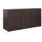 Containerberging Driedubbel 229X78X120 Cm Poly Rattan Bruin