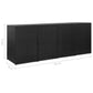 Containerberging Vierdubbel 305X78X120 Cm Poly Rattan Zwart