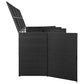 Containerberging Vierdubbel 305X78X120 Cm Poly Rattan Zwart