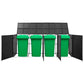 Containerberging Vierdubbel 305X78X120 Cm Poly Rattan Zwart