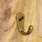 Wandkapstok 70X20X55 Cm Massief Mangohout