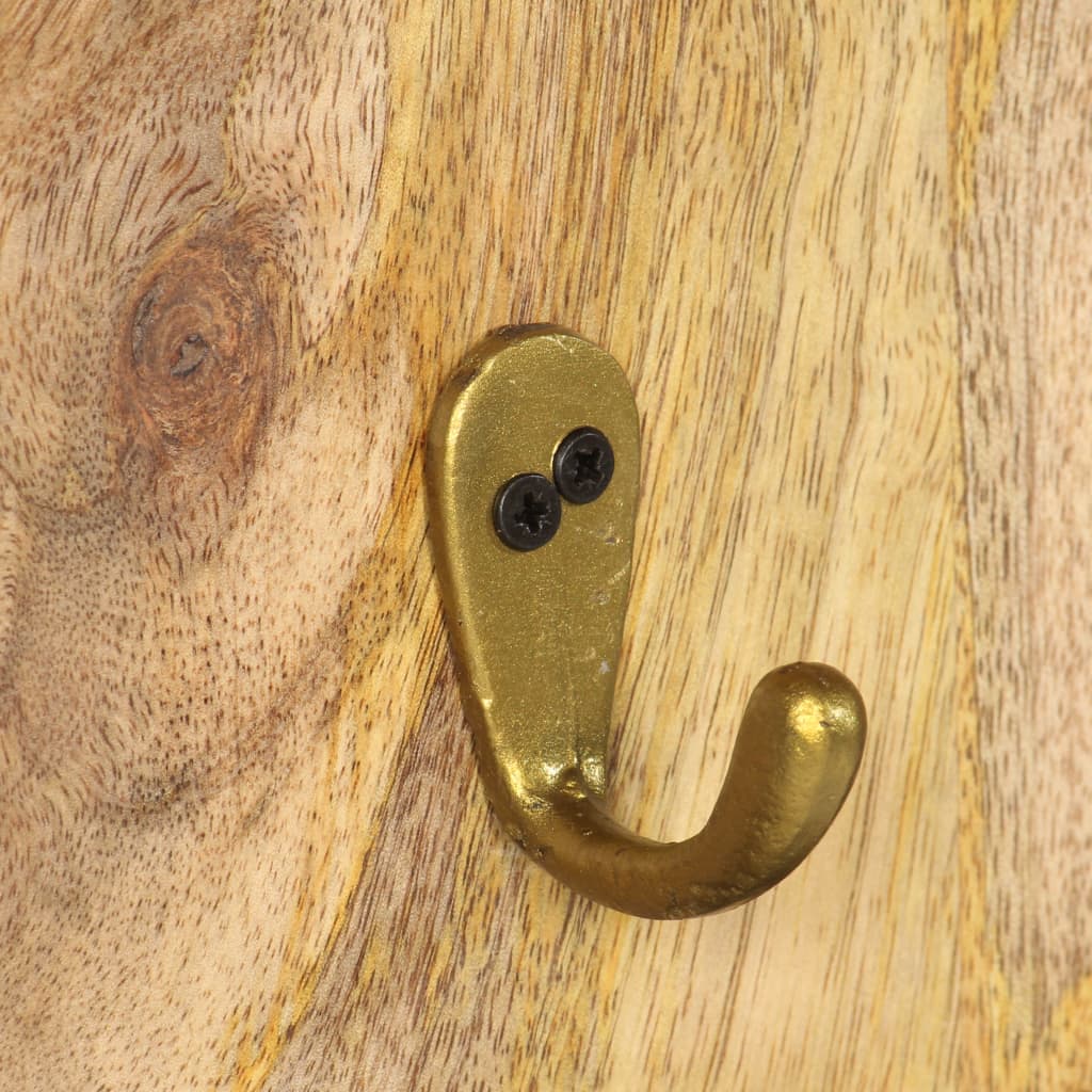 Wandkapstok 70X20X55 Cm Massief Mangohout