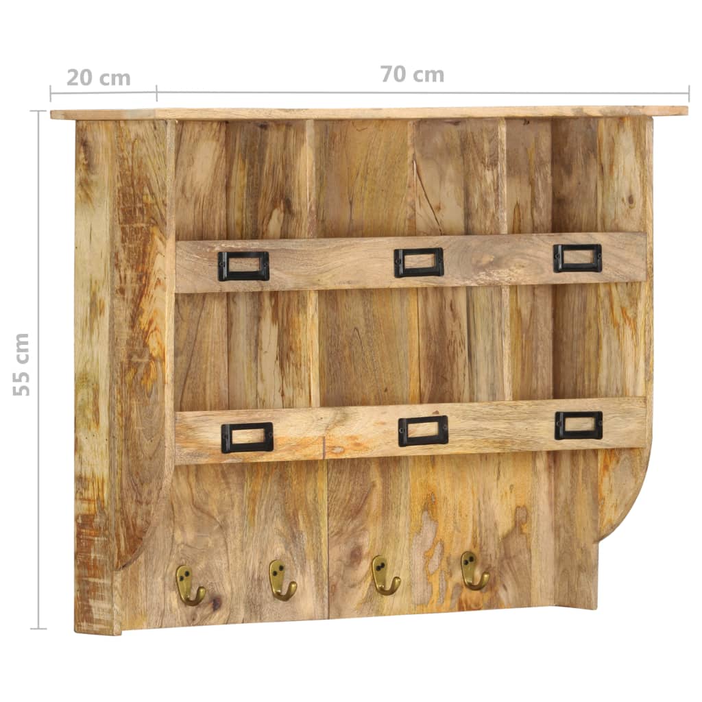 Wandkapstok 70X20X55 Cm Massief Mangohout