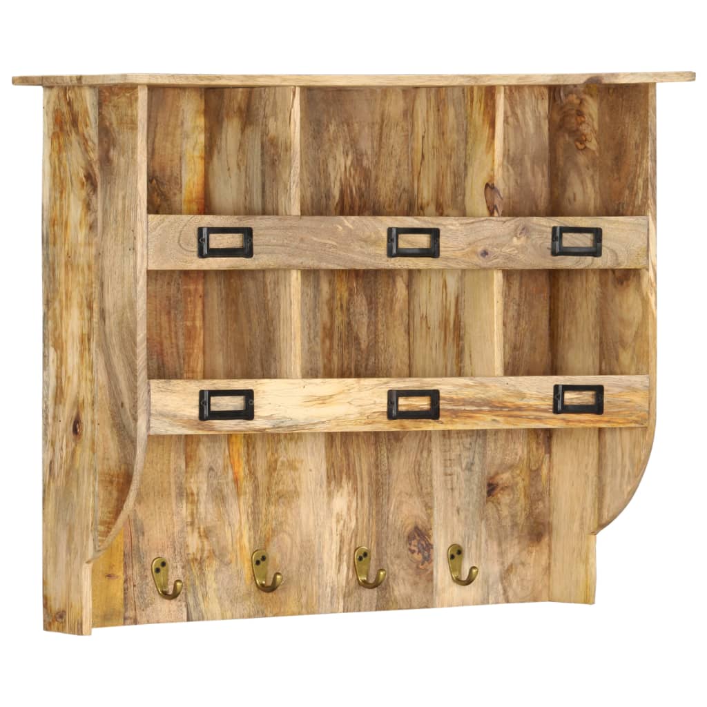 Wandkapstok 70X20X55 Cm Massief Mangohout