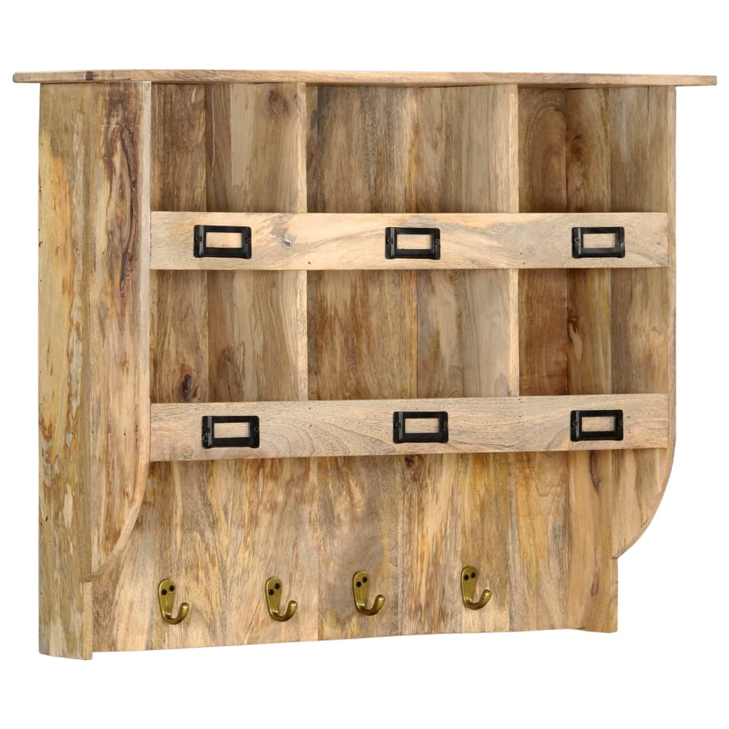 Wandkapstok 70X20X55 Cm Massief Mangohout