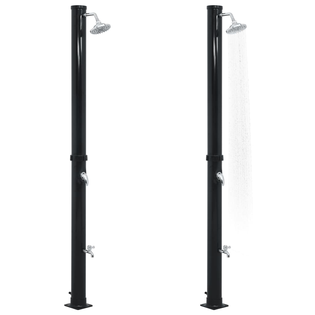 Solardouche 20 L 220 Cm Zwart
