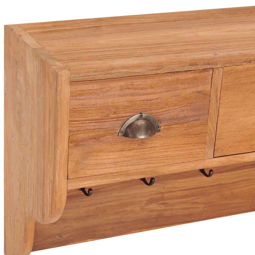 Wandkapstok 80X25X45 Cm Massief Teakhout