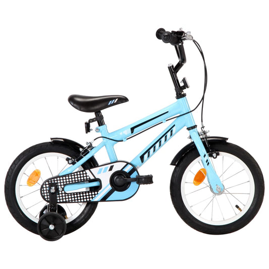 Kinderfiets 14 Inch Zwart En Blauw
