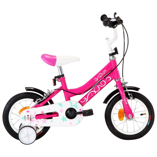 Kinderfiets 12 Inch Zwart En Roze