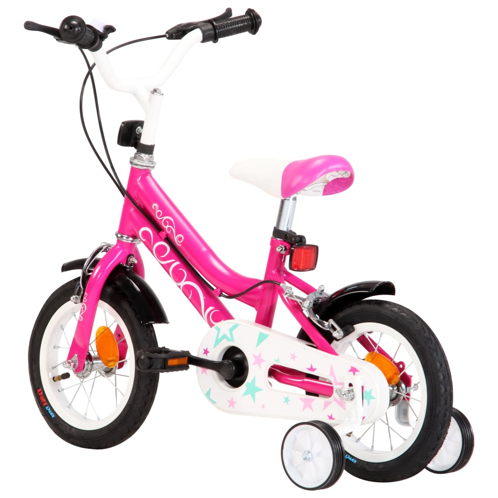 Kinderfiets 12 Inch Zwart En Roze