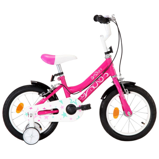 Kinderfiets 14 Inch Zwart En Roze