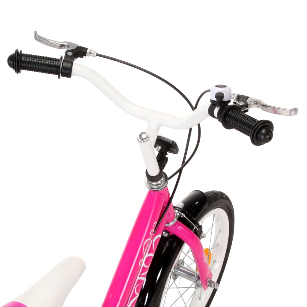 Kinderfiets 14 Inch Zwart En Roze