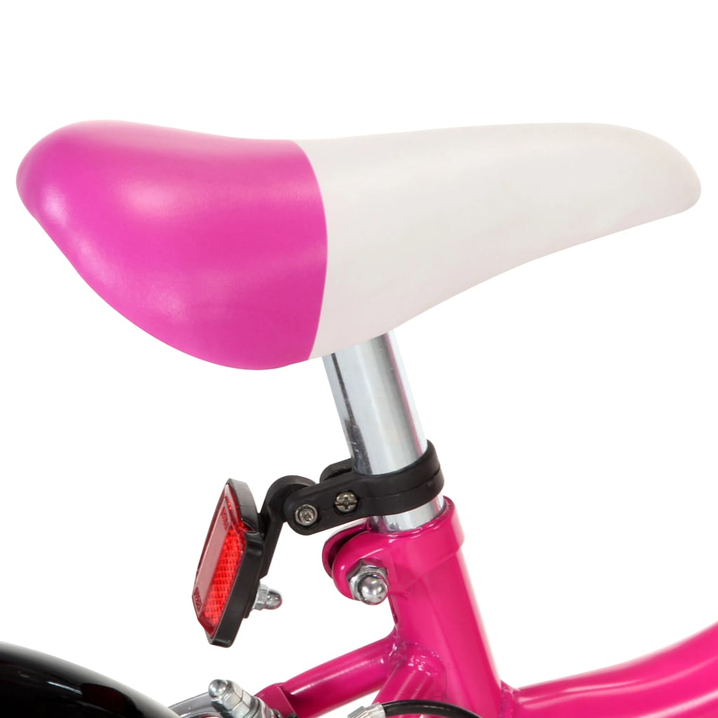 Kinderfiets 14 Inch Zwart En Roze
