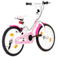 Kinderfiets 18 Inch Roze En Wit