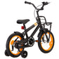 Kinderfiets Met Voordrager 14 Inch Zwart En Oranje