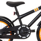 Kinderfiets Met Voordrager 16 Inch Zwart En Oranje