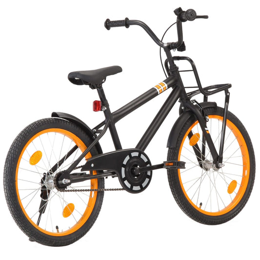 Kinderfiets Met Voordrager 20 Inch Zwart En Oranje