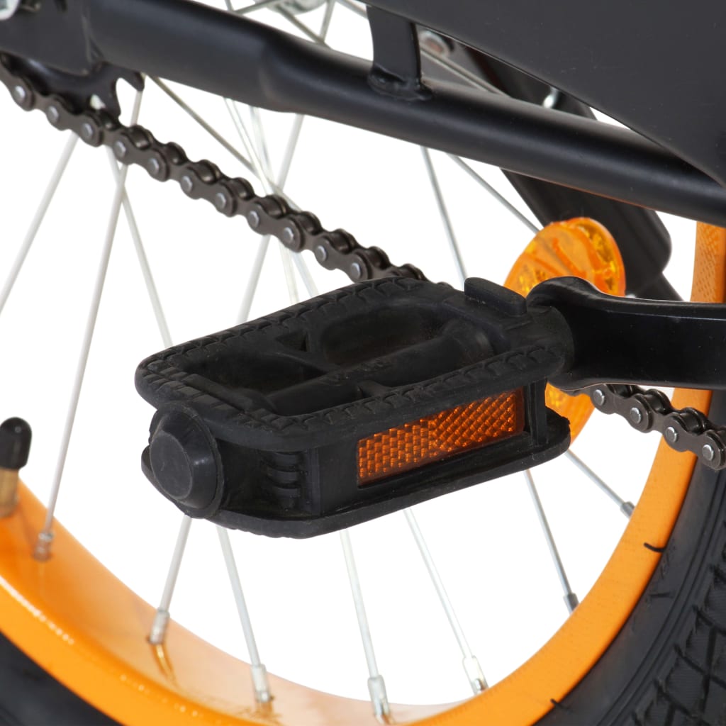 Kinderfiets Met Voordrager 20 Inch Zwart En Oranje
