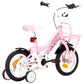 Kinderfiets Met Voordrager 12 Inch Wit En Roze