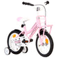 Kinderfiets Met Voordrager 14 Inch Wit En Roze