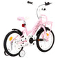 Kinderfiets Met Voordrager 16 Inch Wit En Roze