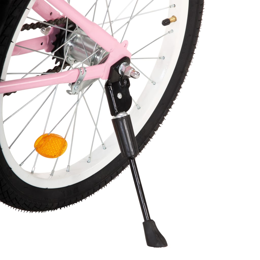Kinderfiets Met Voordrager 18 Inch Roze En Zwart