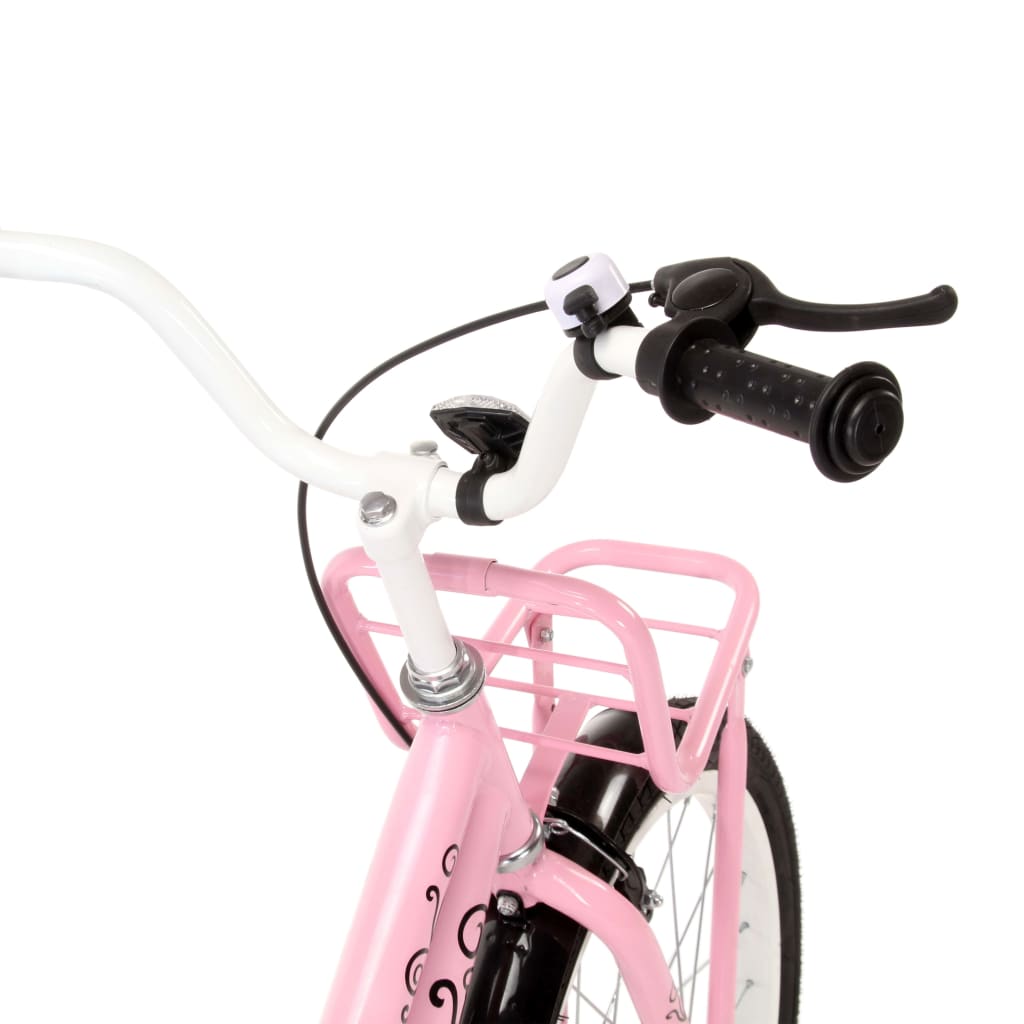 Kinderfiets Met Voordrager 20 Inch Roze En Zwart