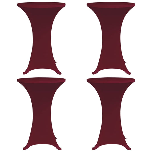 Statafelhoes 4 St Stretch Ø70 Cm Bordeauxrood