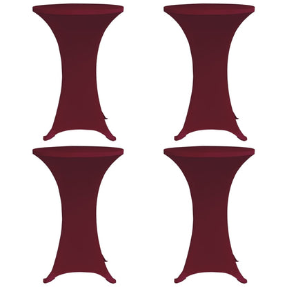 Statafelhoes 4 St Stretch Ø80 Cm Bordeauxrood