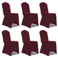 Stoelhoezen Stretch 12 St Bordeauxrood