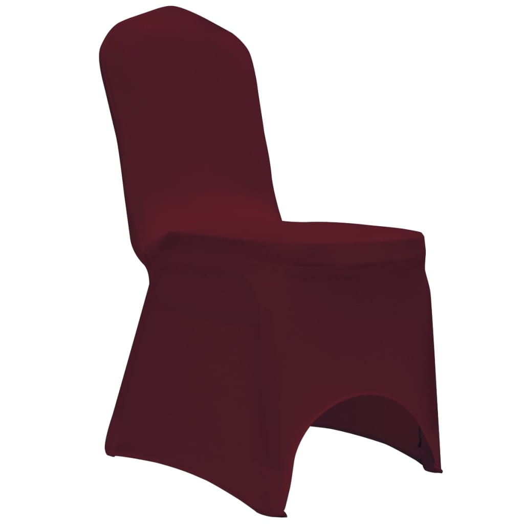Stoelhoezen Stretch 12 St Bordeauxrood
