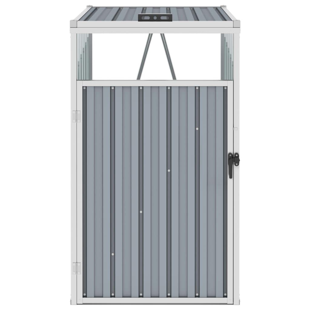 Afvalbakberging 72X81X121 Cm Staal Grijs