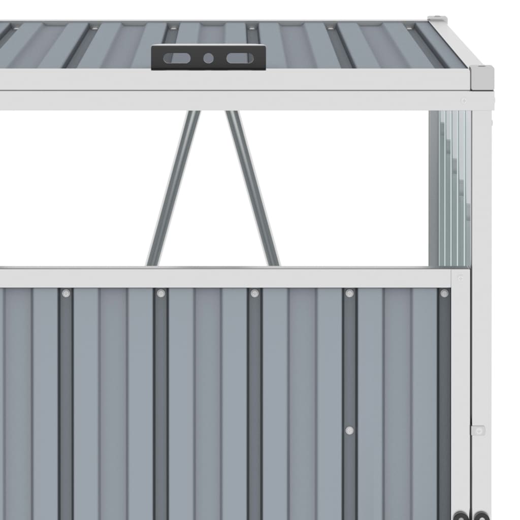 Afvalbakberging 72X81X121 Cm Staal Grijs