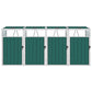 Afvalbakberging Vierdubbel 286X81X121 Cm Staal Groen