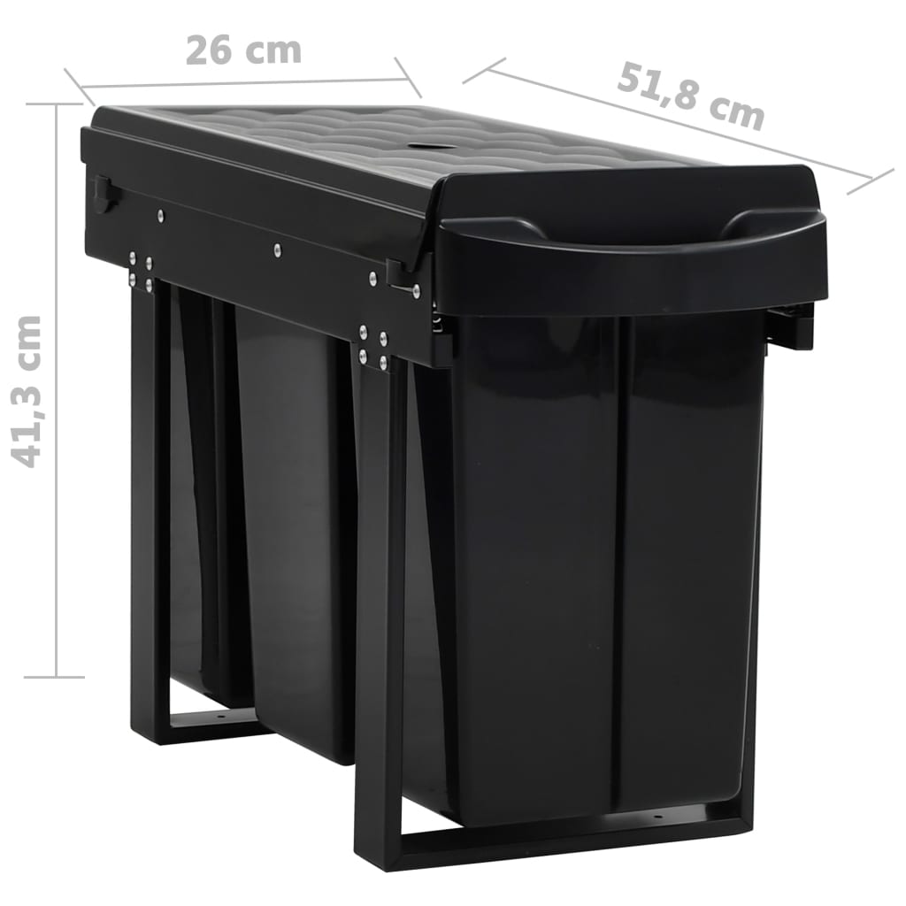 Inbouwprullenbak Uittrekbaar Soft-Close 36 L