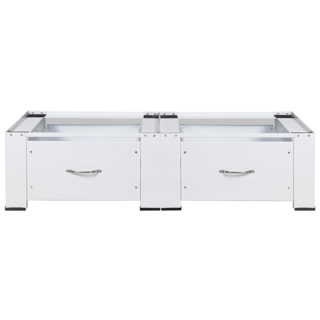 Wasmachine- En Drogerverhoger Dubbel Met Lades Wit