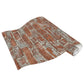 2 St Vliesbehangrollen Baksteen 0,53X10 M Bruin En Rood