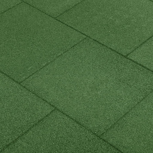 Valtegels 6 St 50X50X3 Cm Rubber Groen