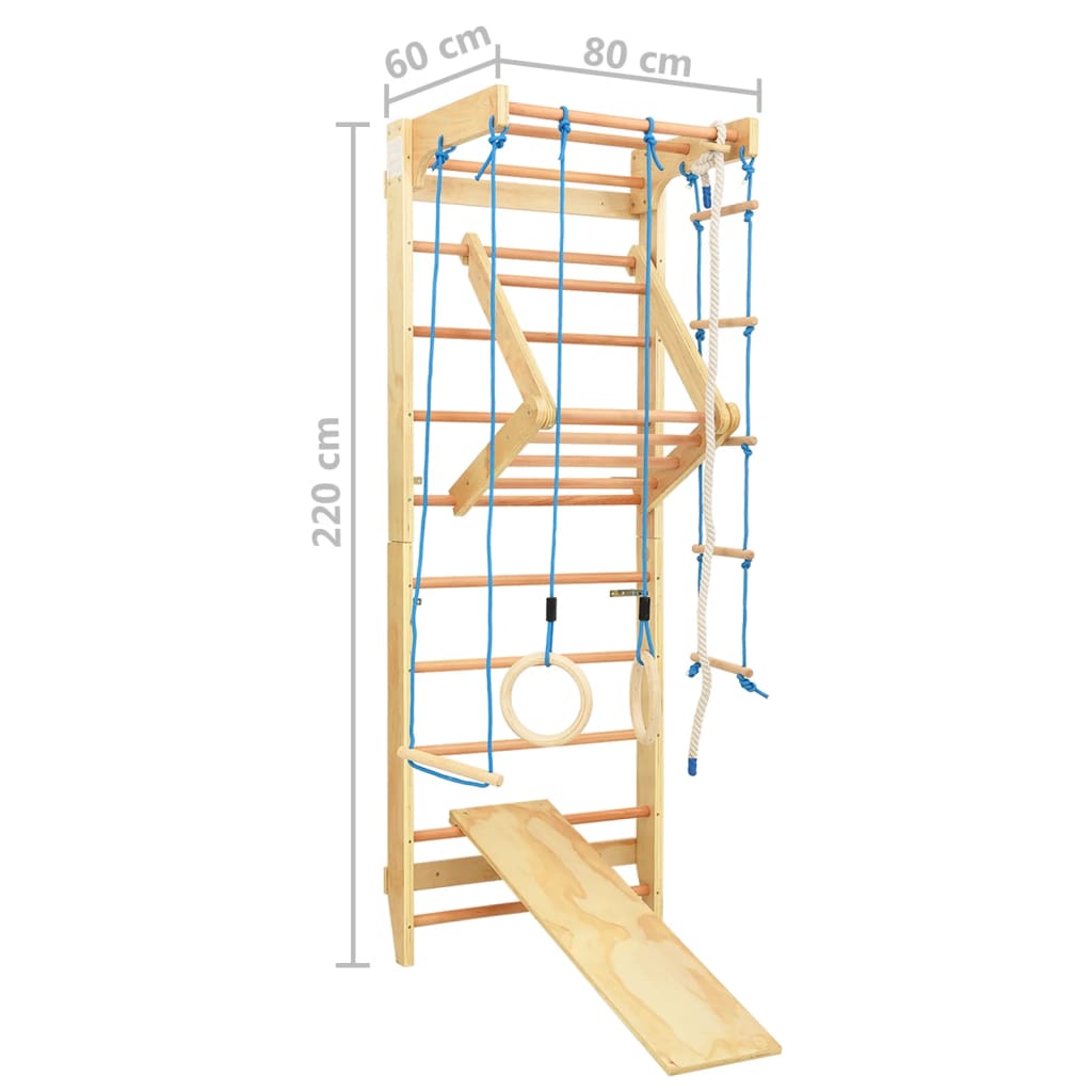 Binnenklimset Met Ladders En Ringen Hout