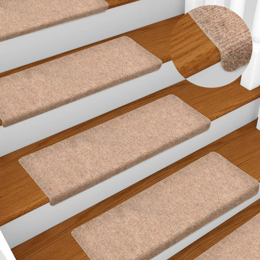 Trapmatten 15 St 65X25 Cm Naaldvilt Bruin