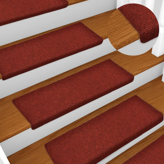 Trapmatten 15 St 65X25 Cm Naaldvilt Rood