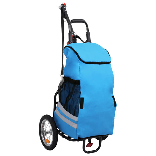 Fietskar Inklapbaar Met Boodschappentas Blauw En Zwart