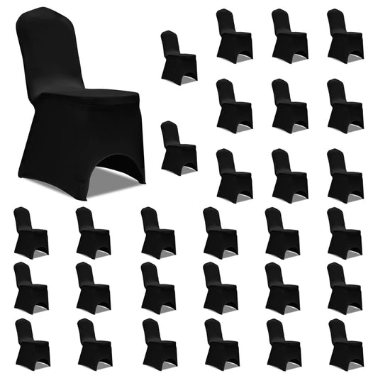 Stoelhoezen Stretch 30 St Zwart