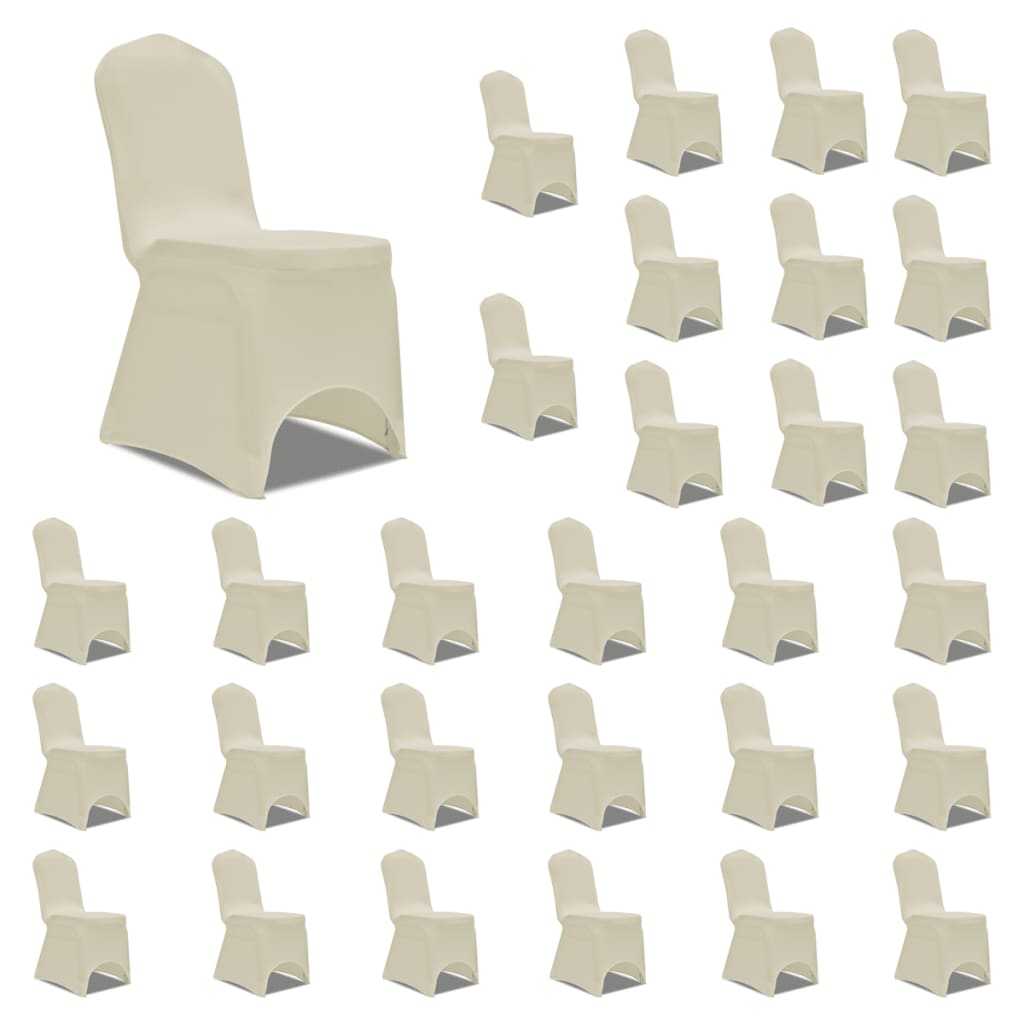 Stoelhoezen Stretch 30 St Crème