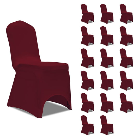 Stoelhoezen Stretch 18 St Bordeauxrood