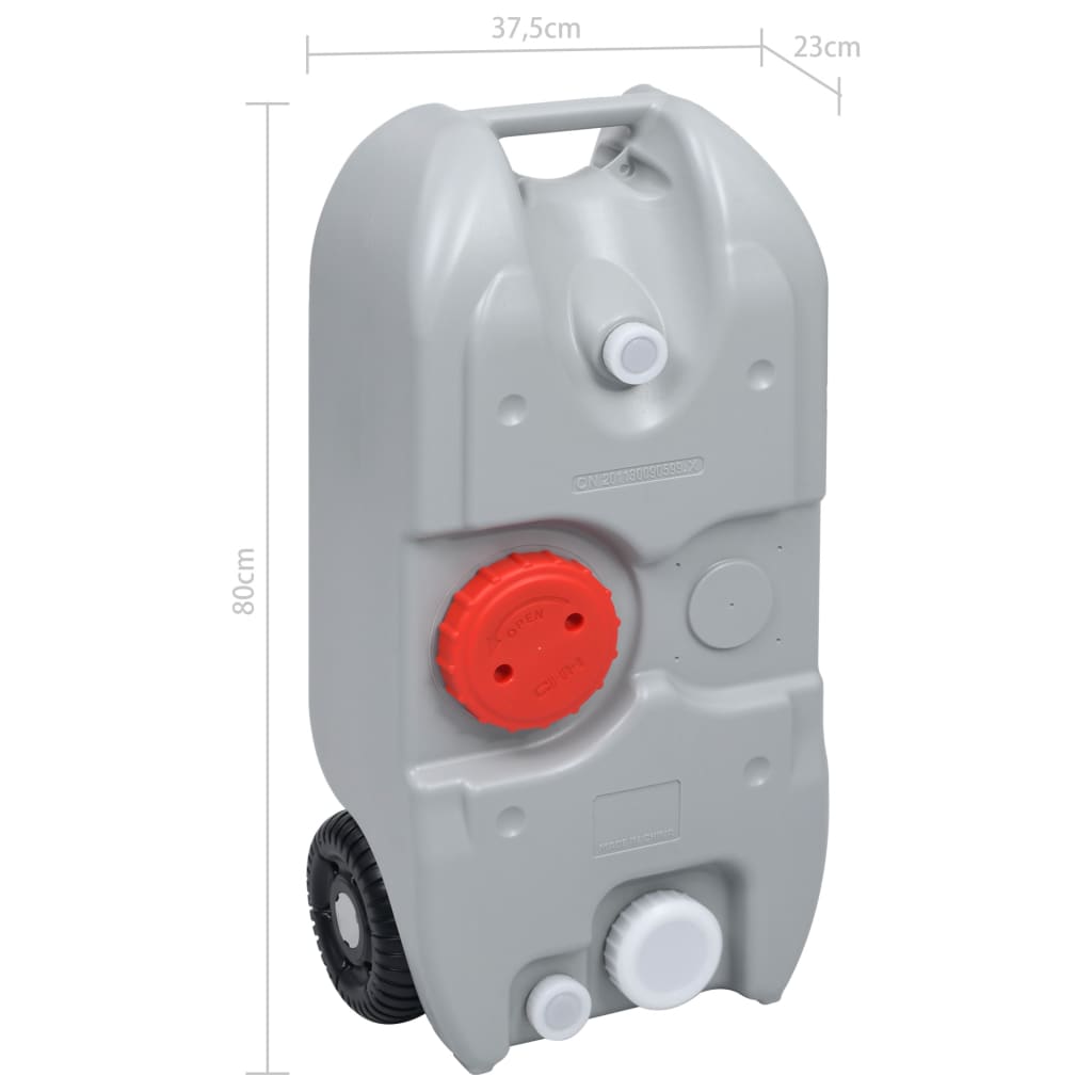 Watertank Op Wielen 40 L Grijs