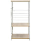 Magnetronkast 60X39,6X79,5 Cm Spaanplaat Wit En Eikenkleurig