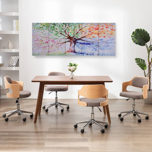 Wandprintset Regenboom 150X60 Cm Canvas Meerkleurig